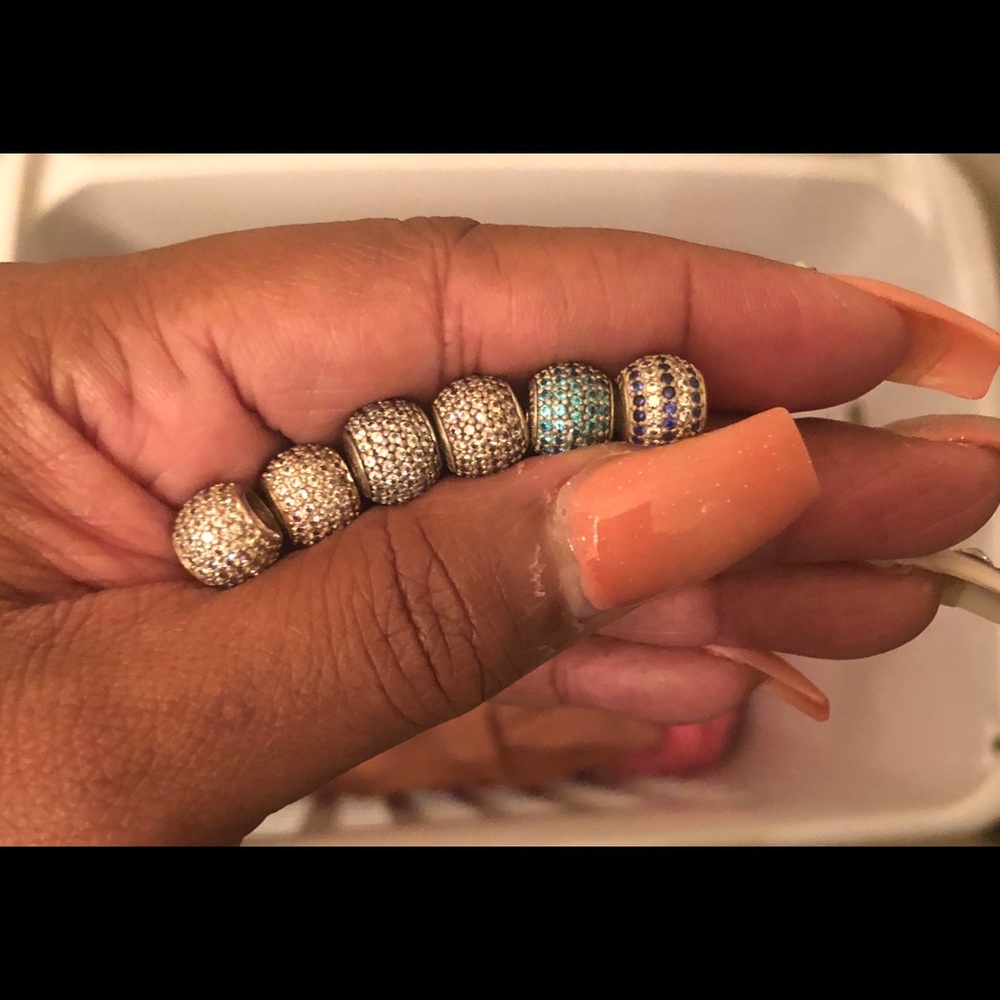 6-Pandora Pave Crystal Lights Charms (set of 6)